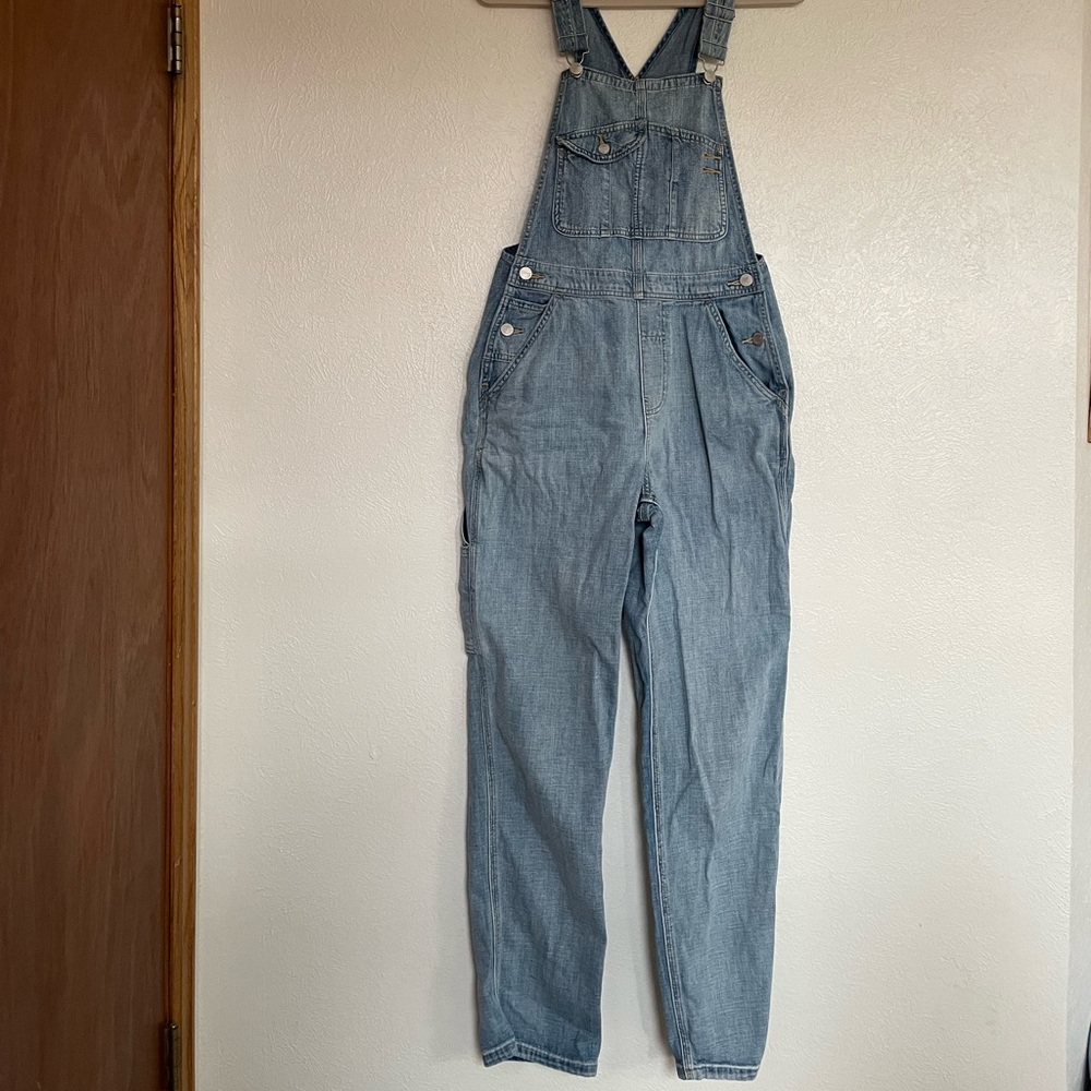 Outerknown Voyage Overalls Light Wash Denim